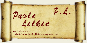 Pavle Lilkić vizit kartica